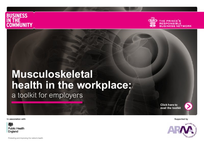 Musculoskeletal health in the workplace: a toolkit for employers
